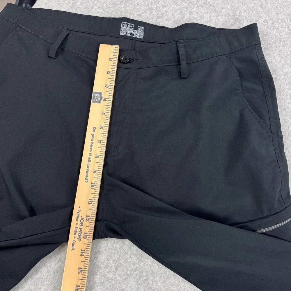 Huk Pant Mens 38 Black Performance Fishing Outdoor Athletic Pocket Outdoor 40x31